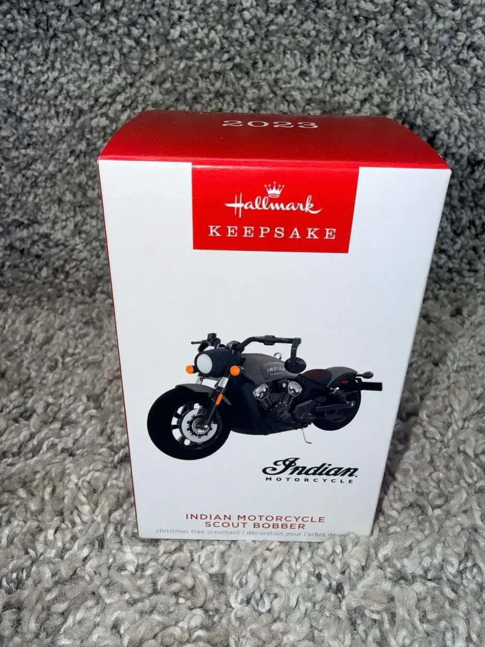 Hallmark 2023 Keepsake Indian Motorcycle Scout Bobber Christmas Tree Ornament
